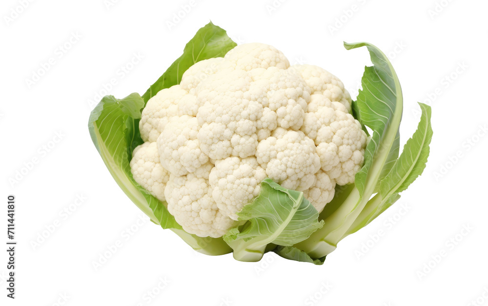 Savoring the Delicate Flavor of Cauliflower on White or PNG Transparent Background Savoring the Delicate Flavor of Cauliflower on White or PNG Transparent Background
