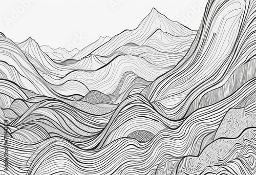 Abstract hand-drawn vector illustration of a tangled line pattern. Sketchy hatched drawing on a chaotic background.
