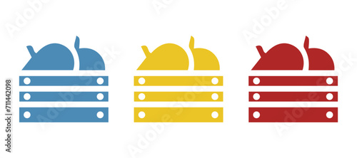apple box icon on white background, vector illustration