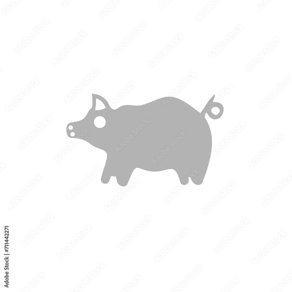 pig icon on a white background, vector illustration pig icon on a white background, vector illustration