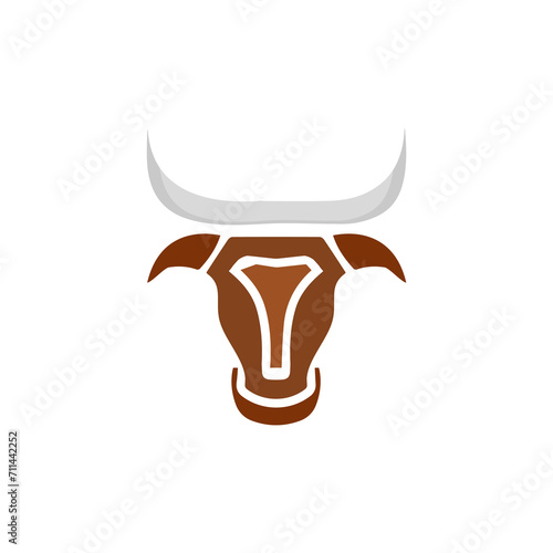 bull icon on a white background, vector illustration