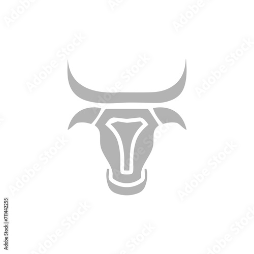 bull icon on a white background, vector illustration