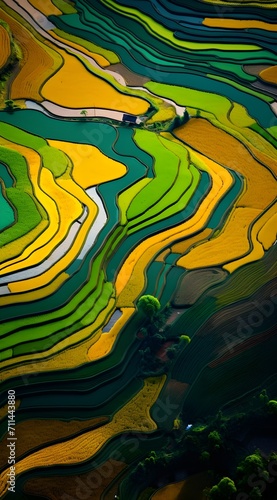 Rice terraces in Sapa mountains, Landscape of terraced rice field near Sapa, North Vietnam