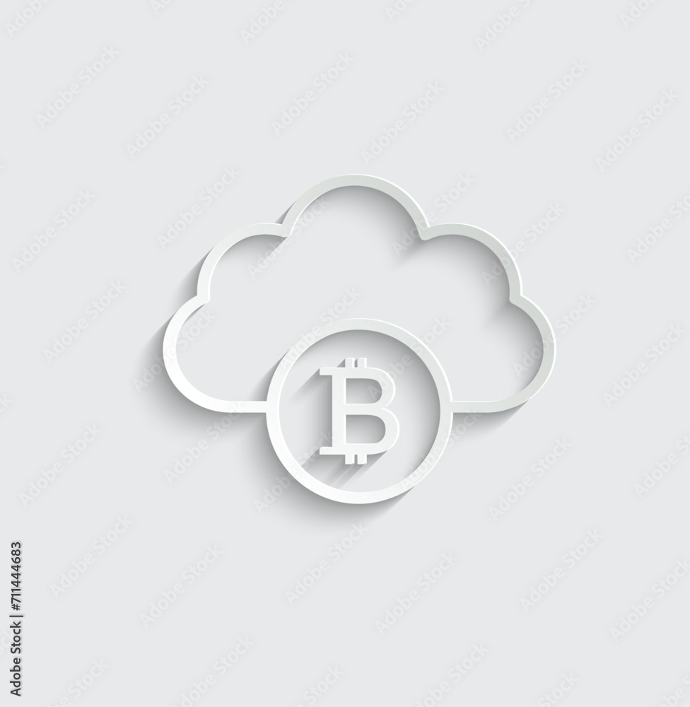 Bitcoin mining icon vector cryptocurrency icon Bitcoin mining icon vector cryptocurrency icon