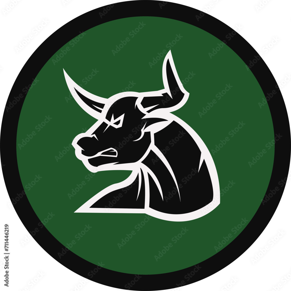 Bull logo designs - Brave Bull head mascot Logo design. Bull head mascot for sport. Buffalo logo design, Vector Template Illustration Design. Mascot Brave Bull Logo design any kind of graphic work