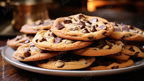 Tasty sweet chocolate chip cookies