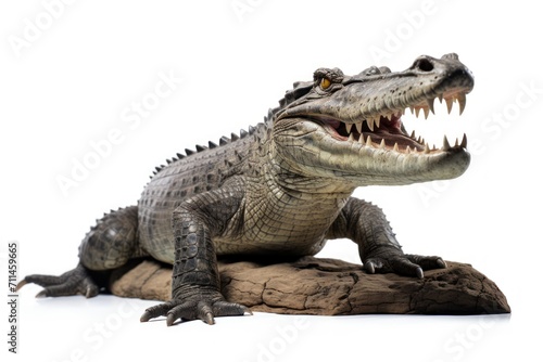 Crocodile isolated on a white background © Johannes