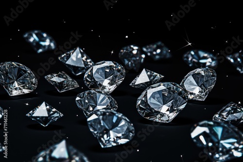 Diamonds on a Black Background