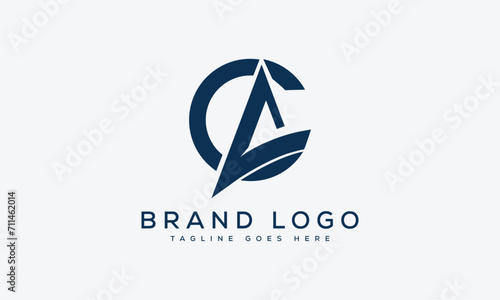 letter CA logo design vector template design for brand.