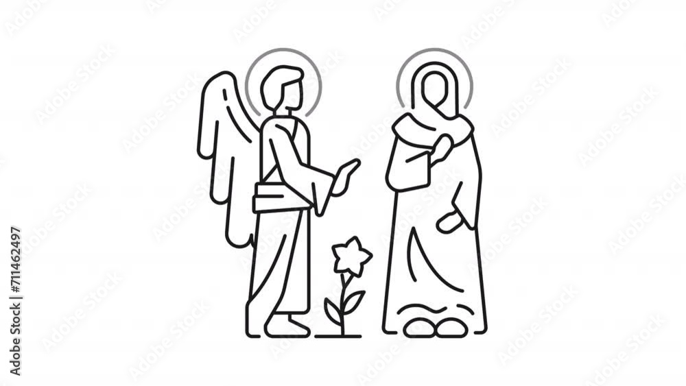 Jesus Christ birth animation set. Biblical scenes animated line icons. New testament. Nativity story. Black illustrations on white background. HD video with alpha channel. Motion graphic Jesus Christ birth animation set. Biblical scenes animated line icons. New testament. Nativity story. Black illustrations on white background. HD video with alpha channel. Motion graphic
