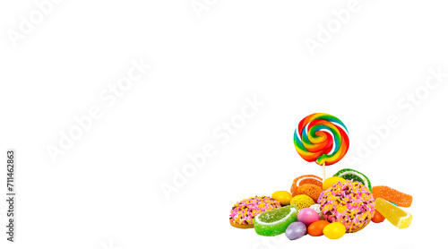 Colorful lollipops and diff...