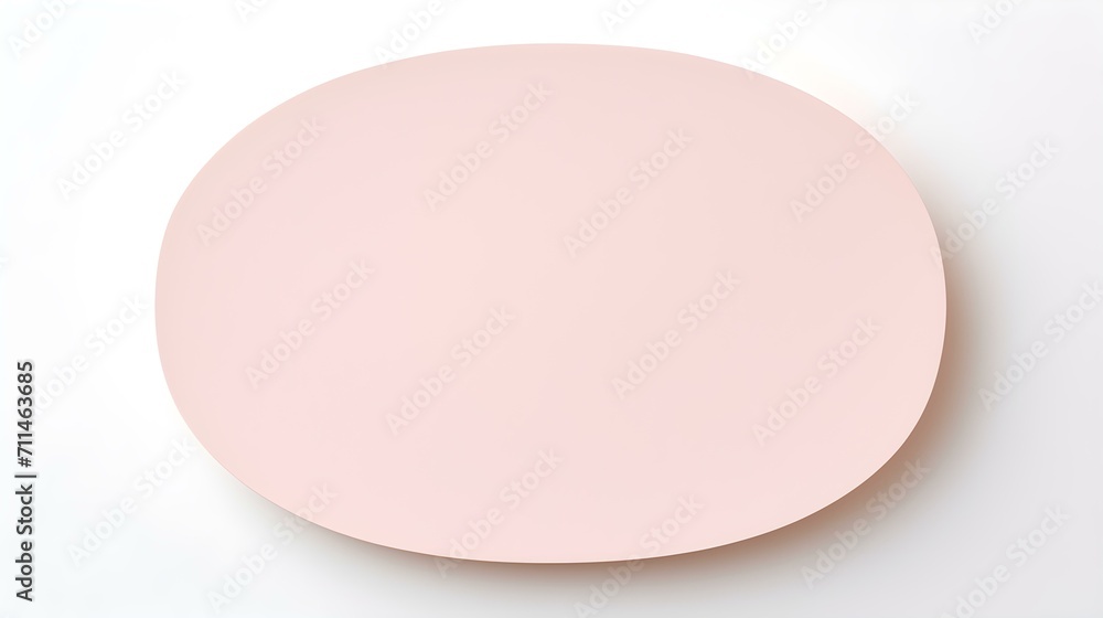 Blush oval Paper Note on a white Background. Brainstorming Template with Copy Space Blush oval Paper Note on a white Background. Brainstorming Template with Copy Space
