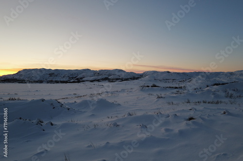 Arctic sunrise and sunset 