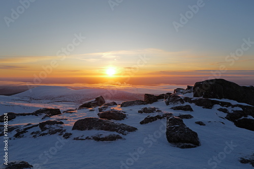 Arctic sunrise and sunset 