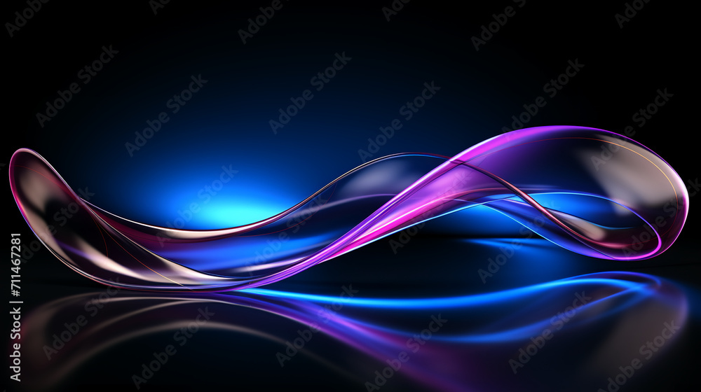 Fototapeta premium abstract colorful glowing wavy perspective with fractals and curves background 16:9 widescreen wallpapers