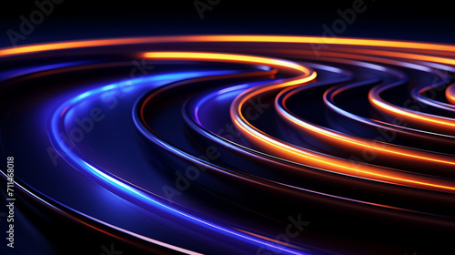 abstract colorful glowing wavy perspective with fractals and curves background 16:9 widescreen wallpapers