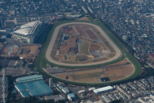 上空から見た阪神競馬場