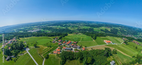 Panoramablick vom Samerberg in Oberbayern ins Inntal photo