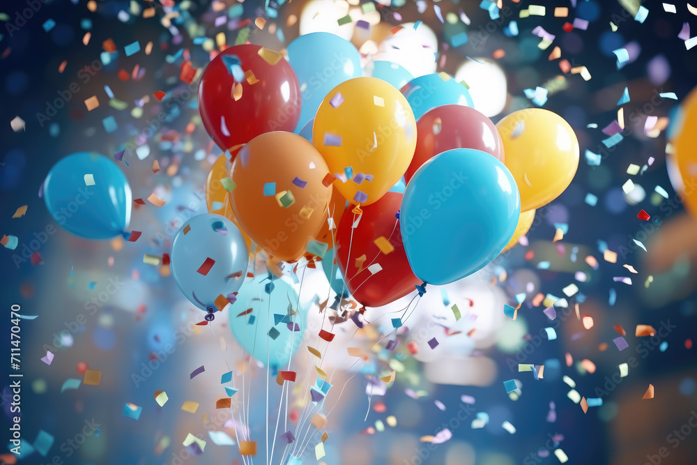 Celebratory Confetti Balloon Array: A Symbol of Happiness and Joy Celebratory Confetti Balloon Array: A Symbol of Happiness and Joy