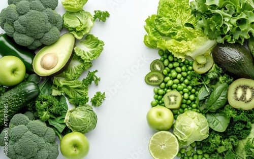 Healthy green food background photo