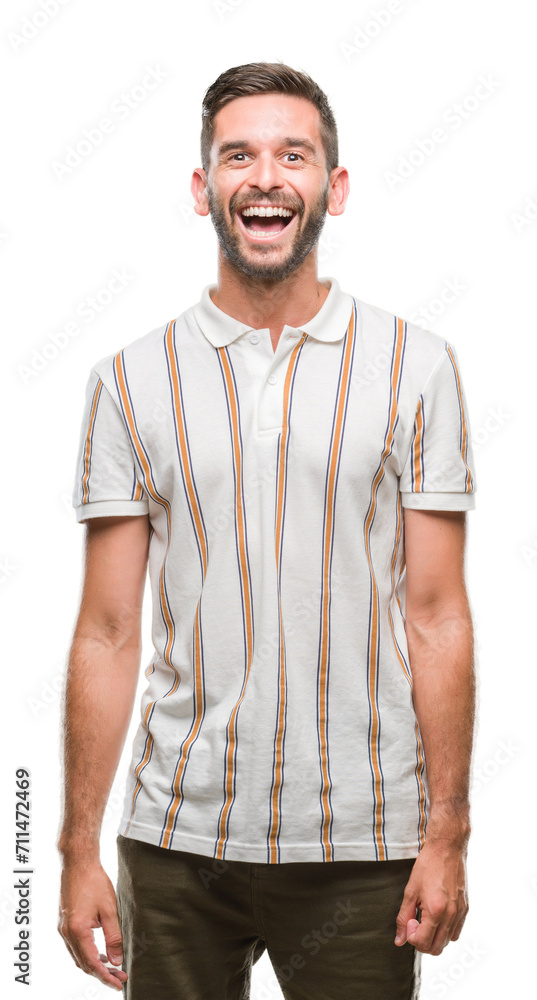 Young handsome man over isolated background with a happy and cool smile on face. Lucky person. Young handsome man over isolated background with a happy and cool smile on face. Lucky person.