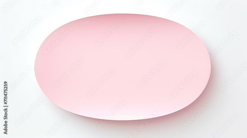 Light Pink oval Paper Note on a white Background. Brainstorming Template with Copy Space Light Pink oval Paper Note on a white Background. Brainstorming Template with Copy Space