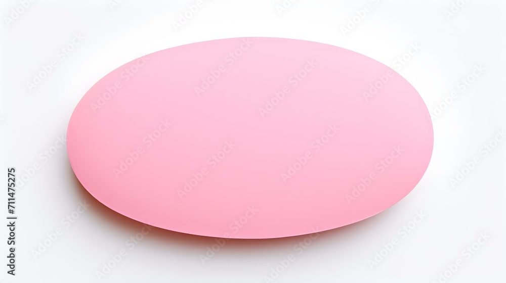 Light Pink oval Paper Note on a white Background. Brainstorming Template with Copy Space Light Pink oval Paper Note on a white Background. Brainstorming Template with Copy Space