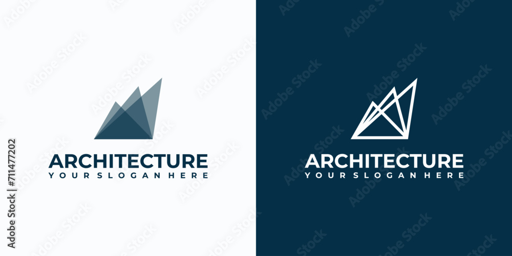 Pyramid movement variation vector logo design - obrazy, fototapety, plakaty 