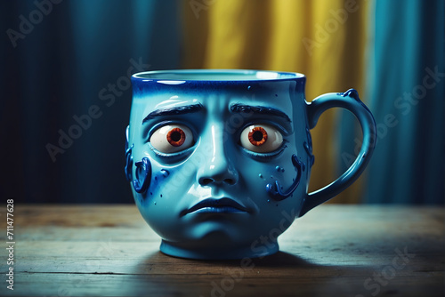 sad face mug