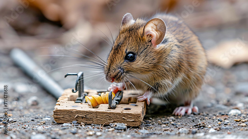 Mouse Foraging for Food Wallpaper Background Brainstorming Family Digital Art Magazine Poster Symbolimage photo