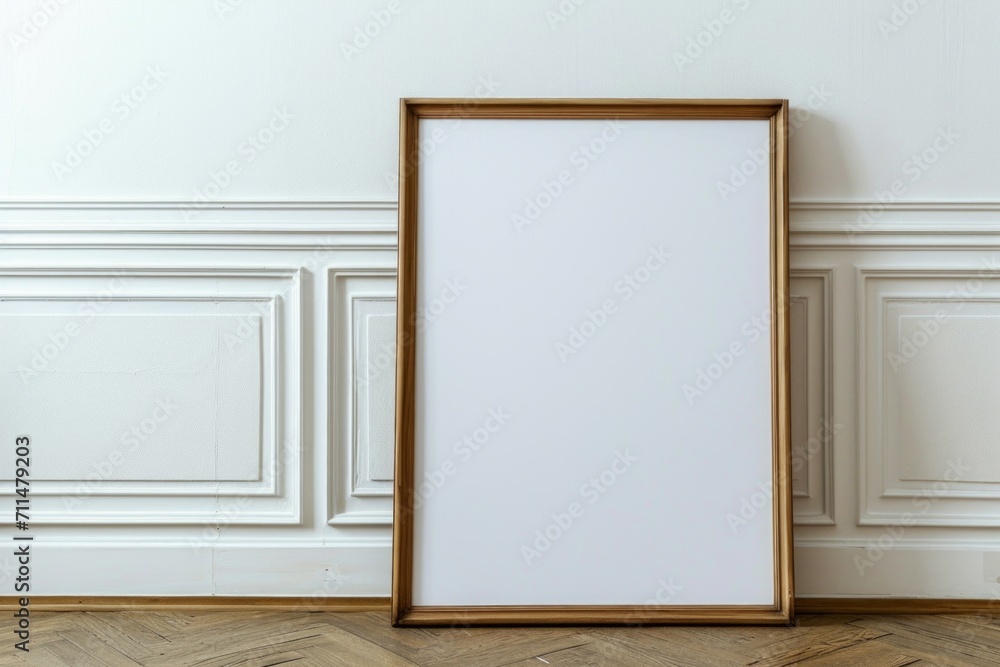 Black frame mockup in classic white interior with modern furniture, Black frame mockup in classic white interior with modern furniture,