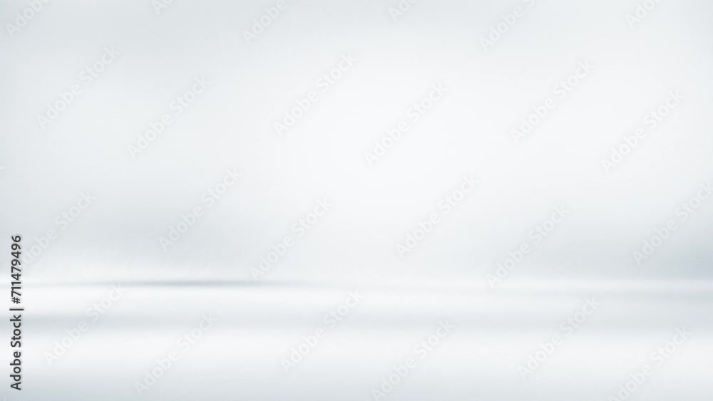 Bright product mockup background. 3d render abstract studio with lights and shadow motion. White empty space for advertising showcase video. Seamless loop.