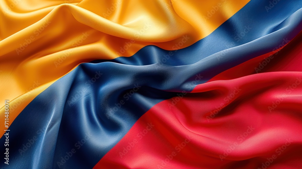 Flag of Colombia waving in the wind Flag of Colombia waving in the wind