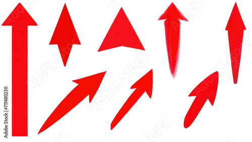 red arrow on transparence background