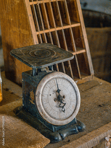old kitchen weighing machine