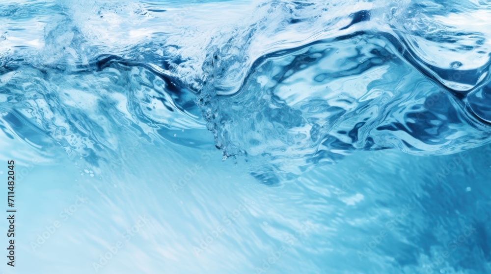Closeup of blue water surface. Closeup of blue water surface.