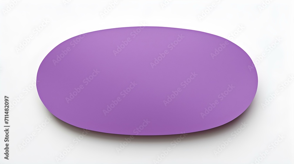 Purple oval Paper Note on a white Background. Brainstorming Template with Copy Space Purple oval Paper Note on a white Background. Brainstorming Template with Copy Space
