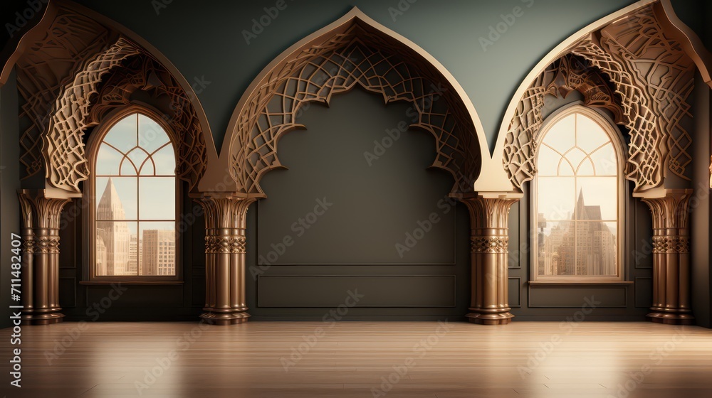 Grand Entrance Architecture a Stunning Design for Indoor Entranceway islamic Background