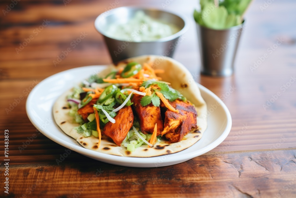 peshwari naan sandwich with tandoori chicken peshwari naan sandwich with tandoori chicken