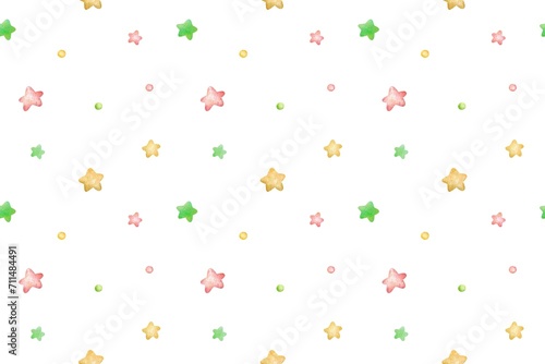 Stars seamless pattern,children's watercolor seamless files for fabric, digital paper for gift wrapping, scrapbook repeat page on a white background