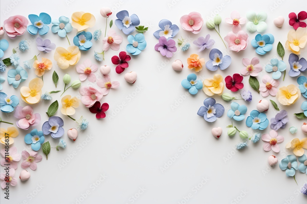 Valentines day colorful flower background - romantic celebration and greeting card design Valentines day colorful flower background - romantic celebration and greeting card design