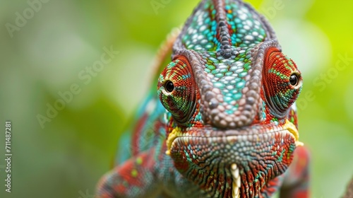 close up of a chameleon    