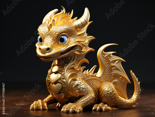 golden dragon statue © Elaine