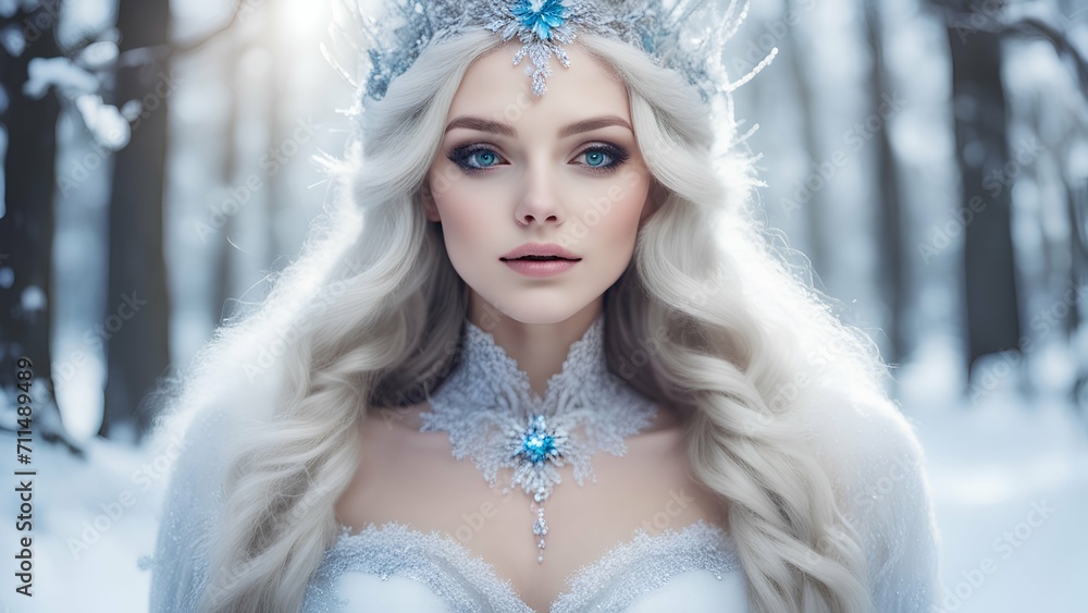 portrait of a woman in winter portrait of a woman in winter
