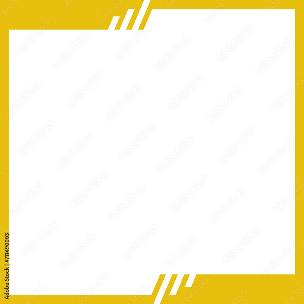 yellow frame and banner