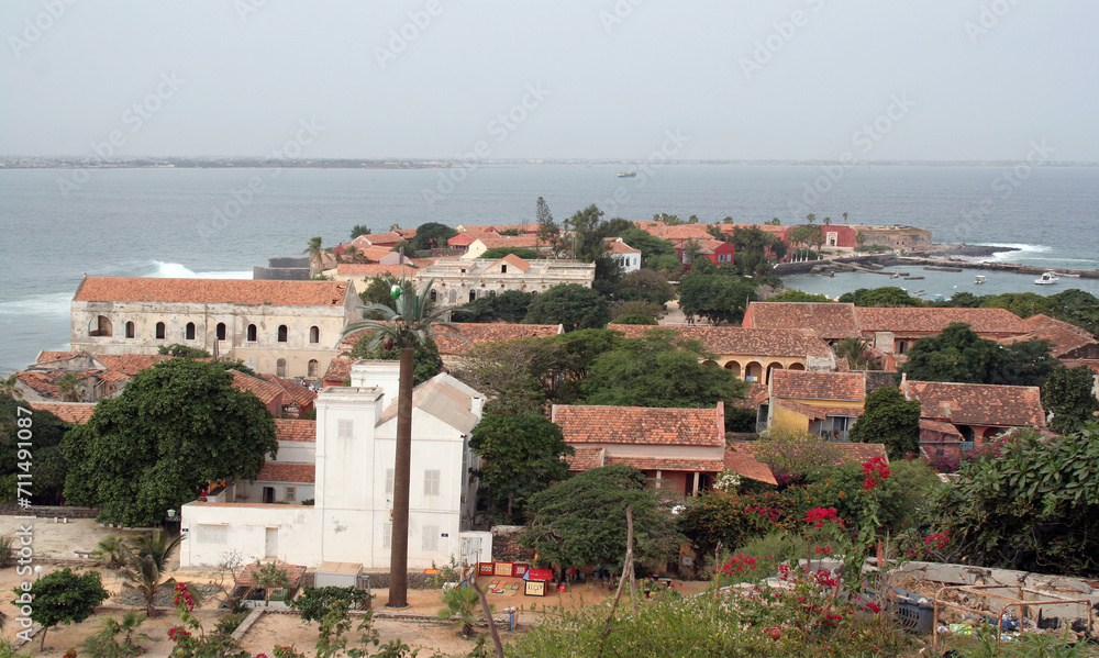 Vue panoramique de l île de Gorée