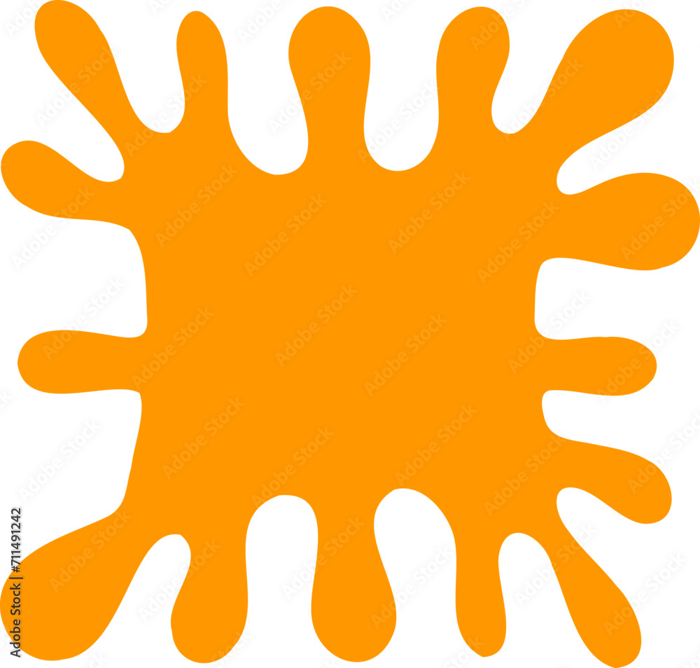 Obraz premium Abstract frame silhouette flat illustration. Blotch shape decorative element