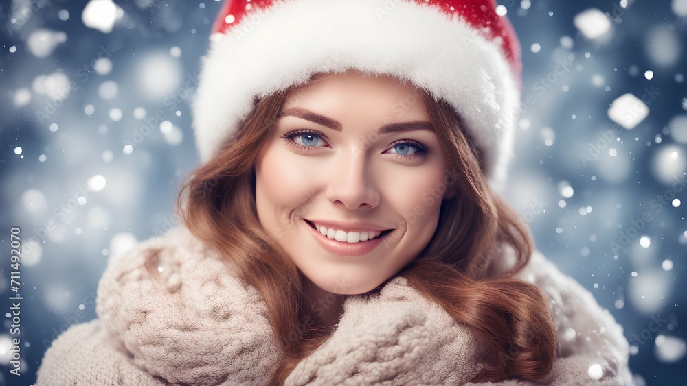 portrait of a woman in winter clothes portrait of a woman in winter clothes
