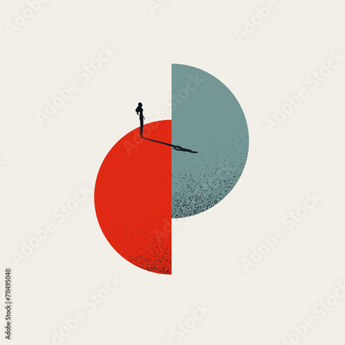 Business career growth vector concept. Symbol of aspiration, ambition, progress minimal design professional illustration