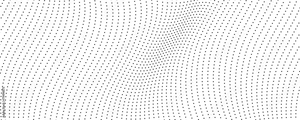 Halftone monochrome background with flowing dots Halftone monochrome background with flowing dots